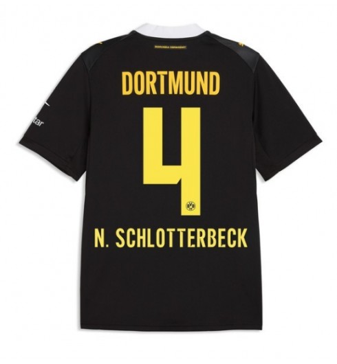 Borussia Dortmund Nico Schlotterbeck #4 Venkovní Dres 2026-27 Krátký Rukáv Borussia Dortmund Nico Schlotterbeck #4 Venkovní Dres 2026-27 Krátký Rukáv